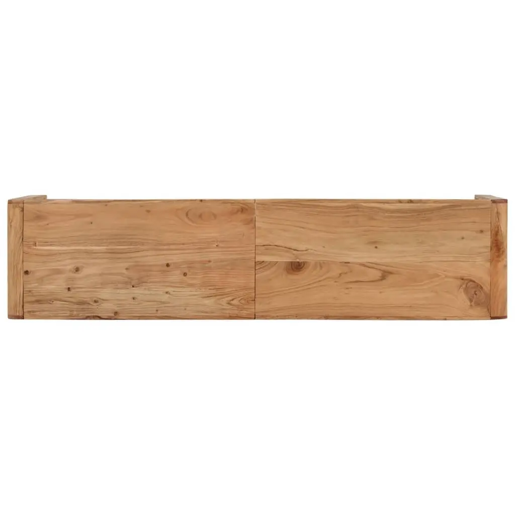 Wooden Bench Brown 160x38x45 cm Solid Acacia Rustic Farmhouse Style Seating Furniture