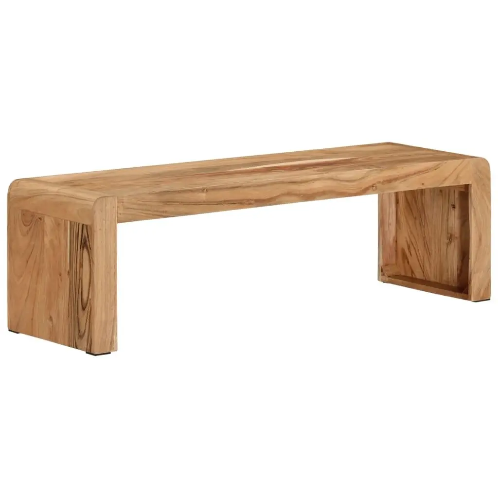 TV Stand Brown 110x33x33 cm Solid Acacia Wood Rustic Farmhouse Living Room Media Unit