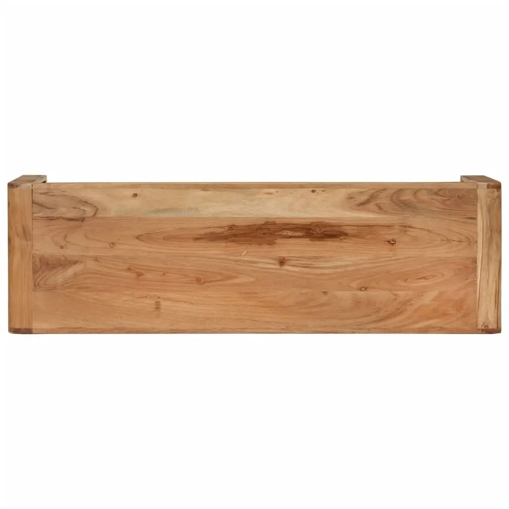TV Stand Brown 110x33x33 cm Solid Acacia Wood Rustic Farmhouse Living Room Media Unit
