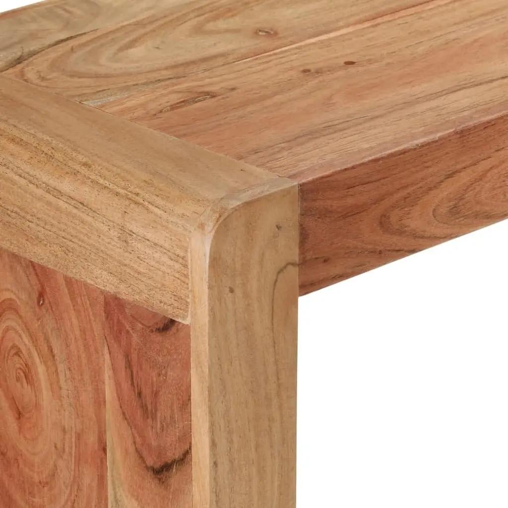 Console Table Brown 110x30x76 cm Solid Acacia Wood Rustic Hallway Accent