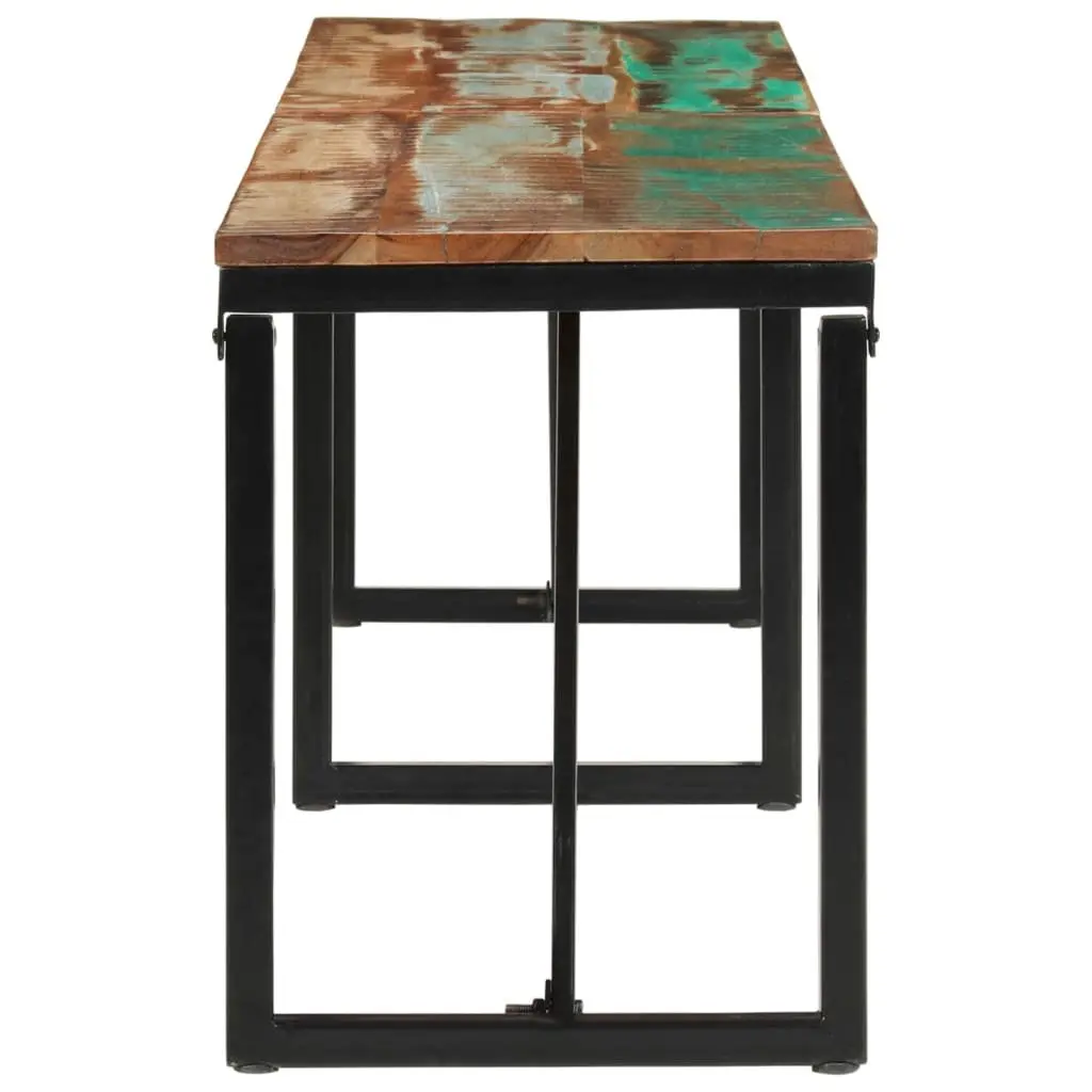 Industrial Bench Brown 160x35x46 cm Solid Reclaimed Wood with Powder-Coated Iron Frame
