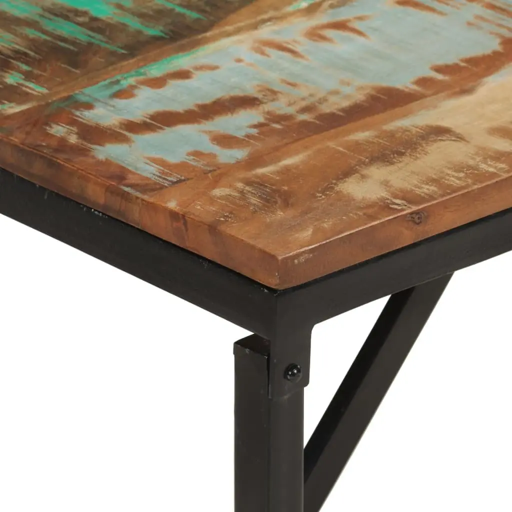 Industrial Bench Brown 160x35x46 cm Solid Reclaimed Wood with Powder-Coated Iron Frame