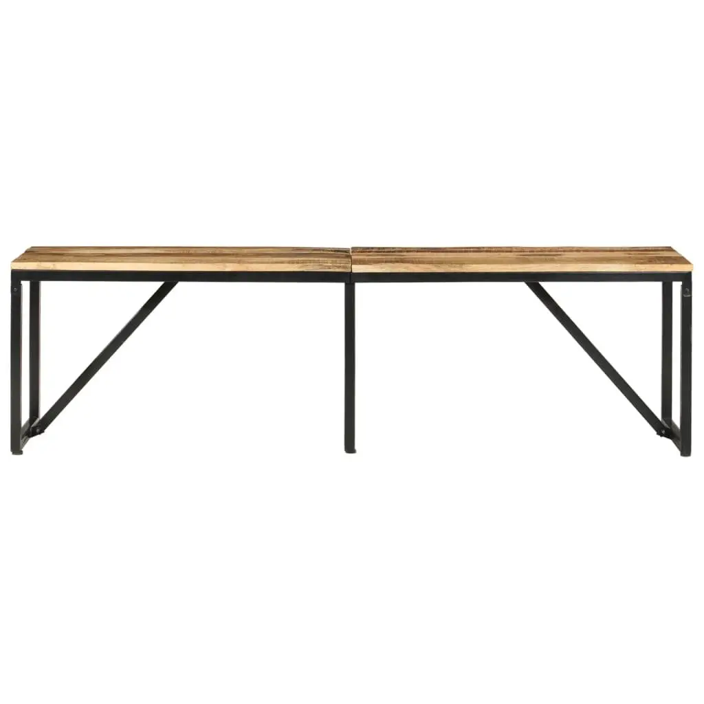 Solid Wood Bench Brown 160x35x46 cm Industrial Style Seating