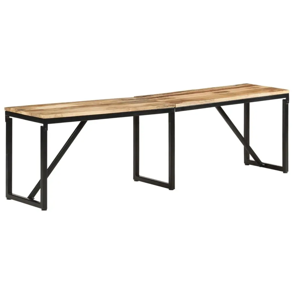 Solid Wood Bench Brown 160x35x46 cm Industrial Style Seating