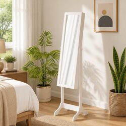 Free-Standing Floor Mirror with Storage Option