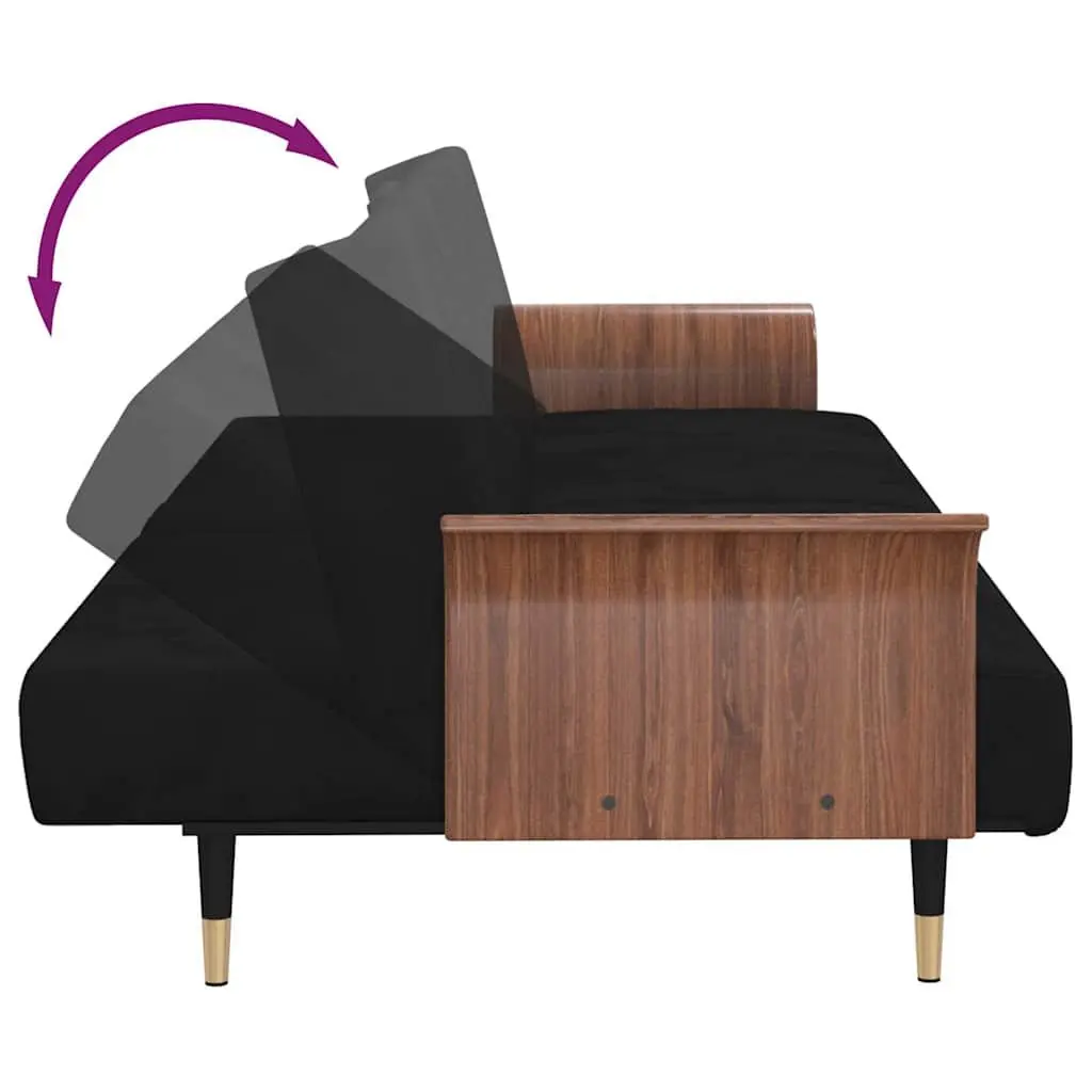 Sofa Bed with Adjustable Backrest and Foldable Table