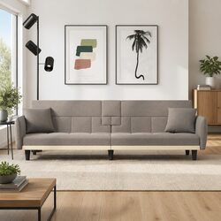 Sofa Bed with Adjustable Backrest and USB Ports