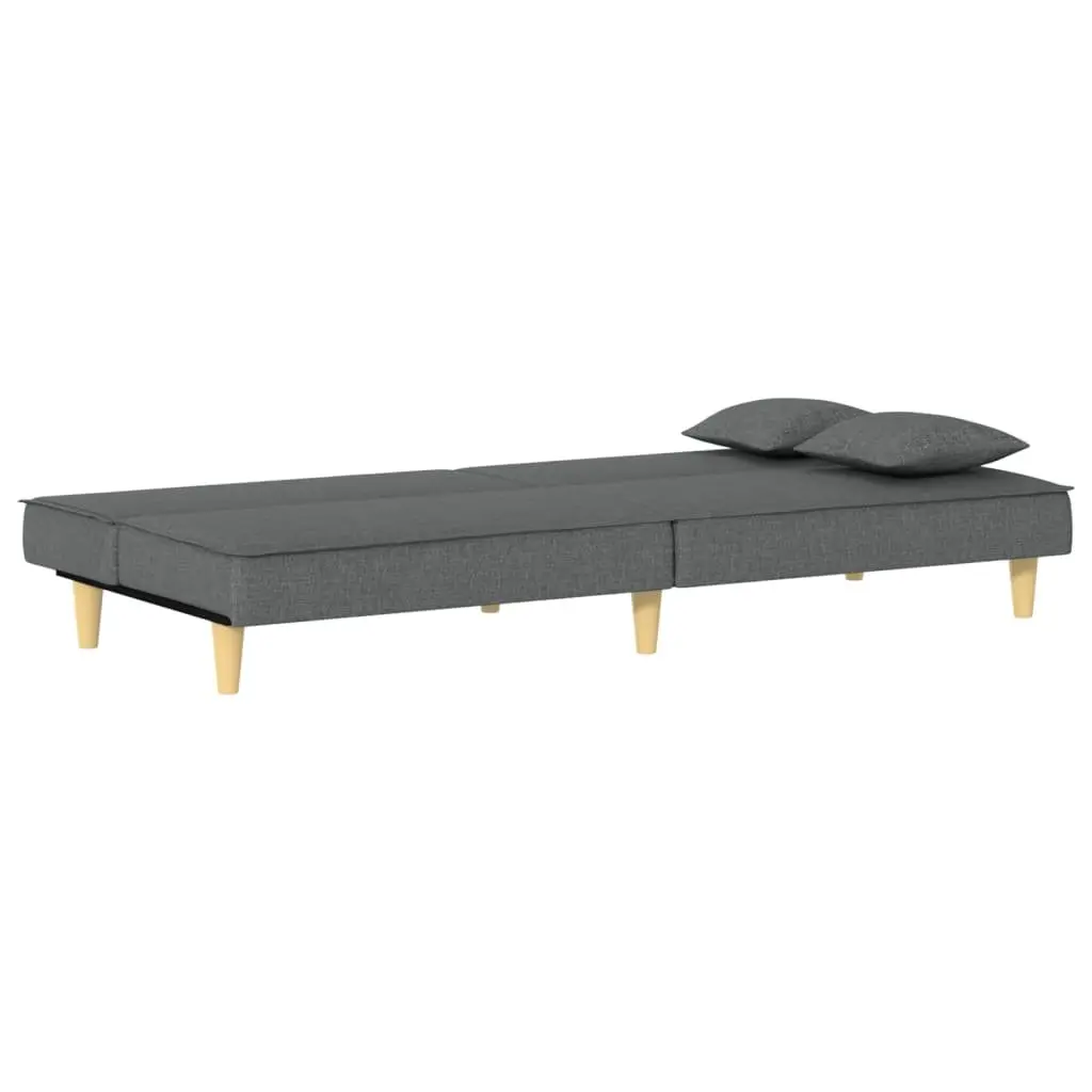 Grey Sofa Bed Adjustable Backrest Fabric Sleeper Couch for Guest Room Furniture