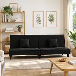 Black Velvet Sofa Bed