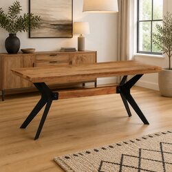 Industrial Style Dining Bench for Small Spaces