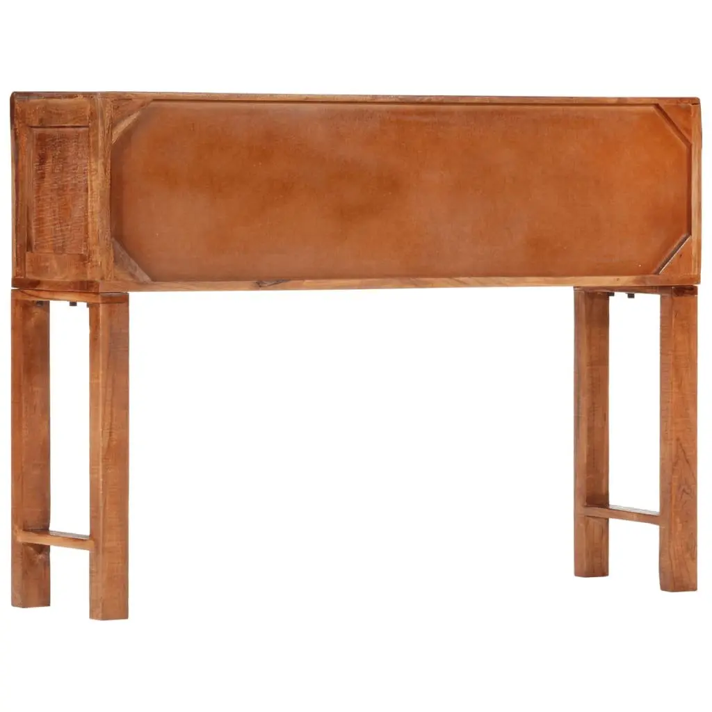 Solid Wood Console Table Brown 120x32x80cm Storage Drawers