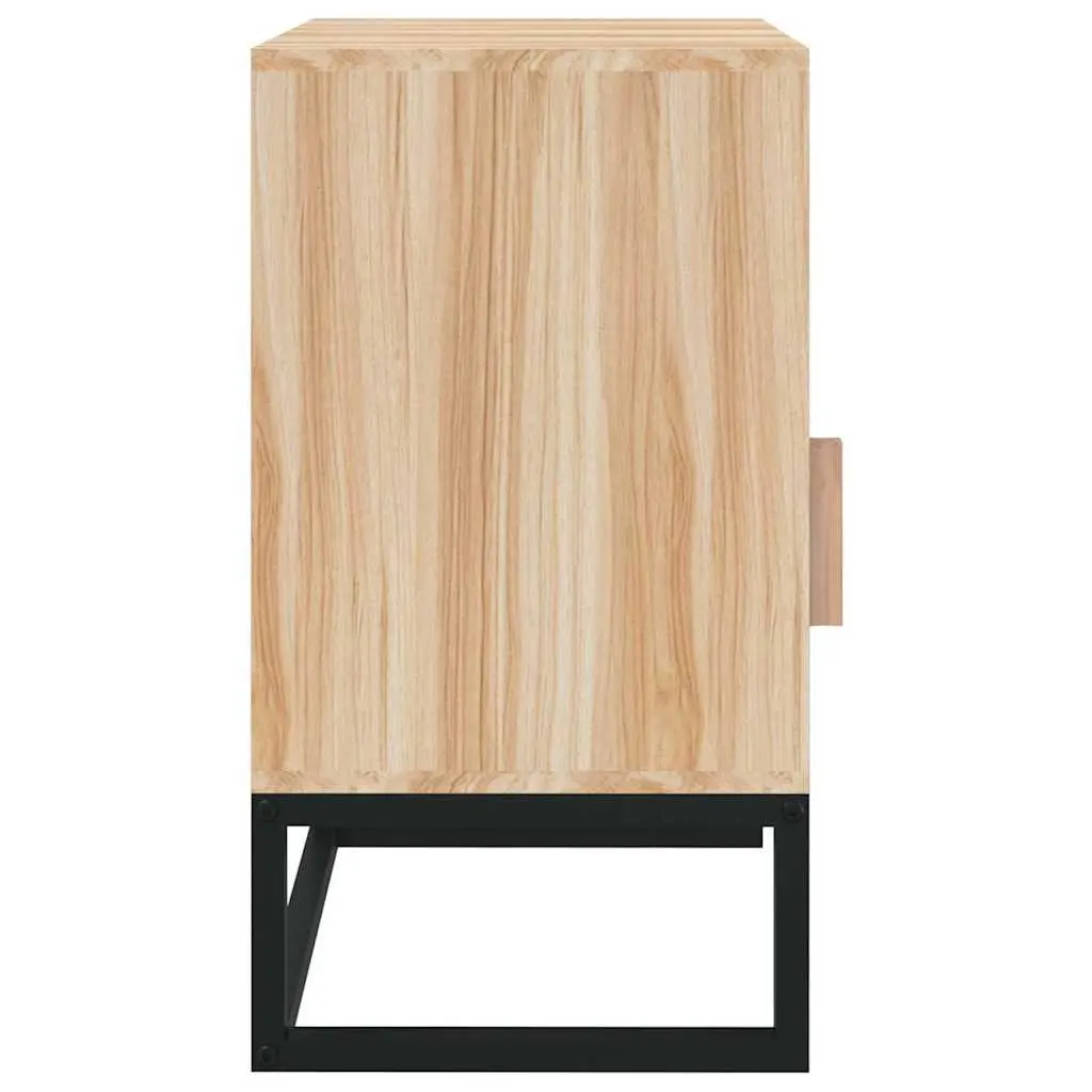 Bedside Cabinets Brown 2 Piece Scandinavian Engineered Wood Nightstand Storage