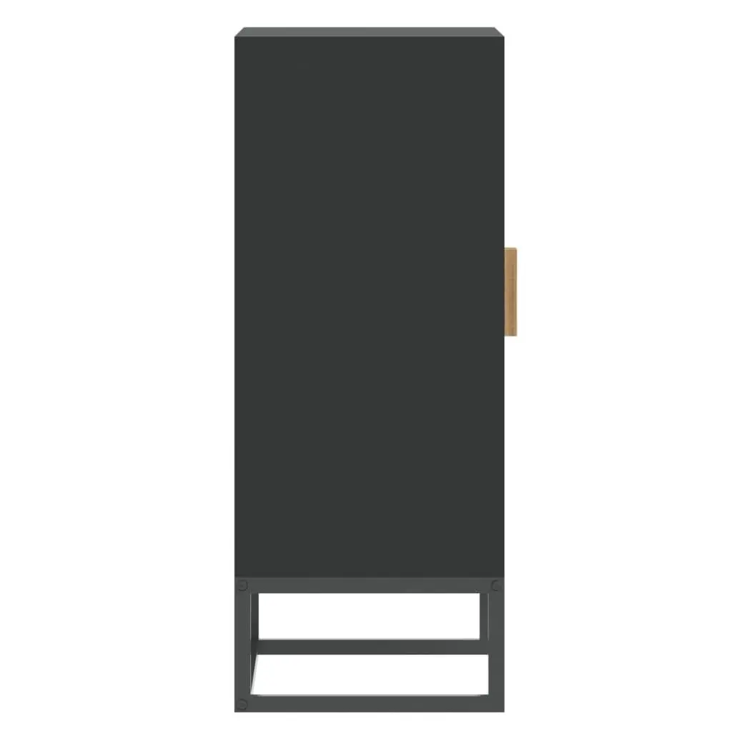 Sideboard Storage Cabinet Black Engineered Wood Hallway Living Room Furniture