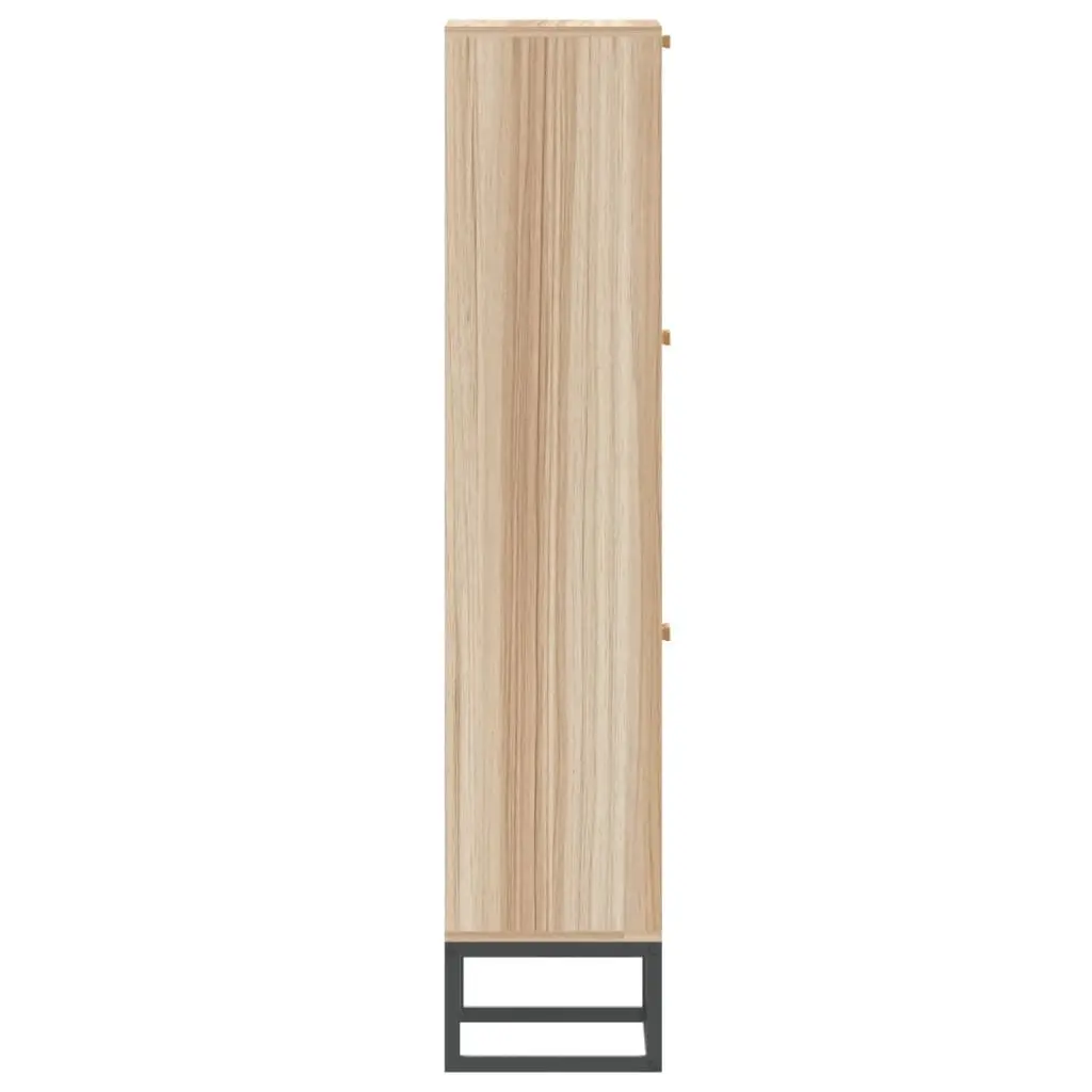 Shoe Cabinet Brown 52x25x120cm Engineered Wood Organiser Storage Unit