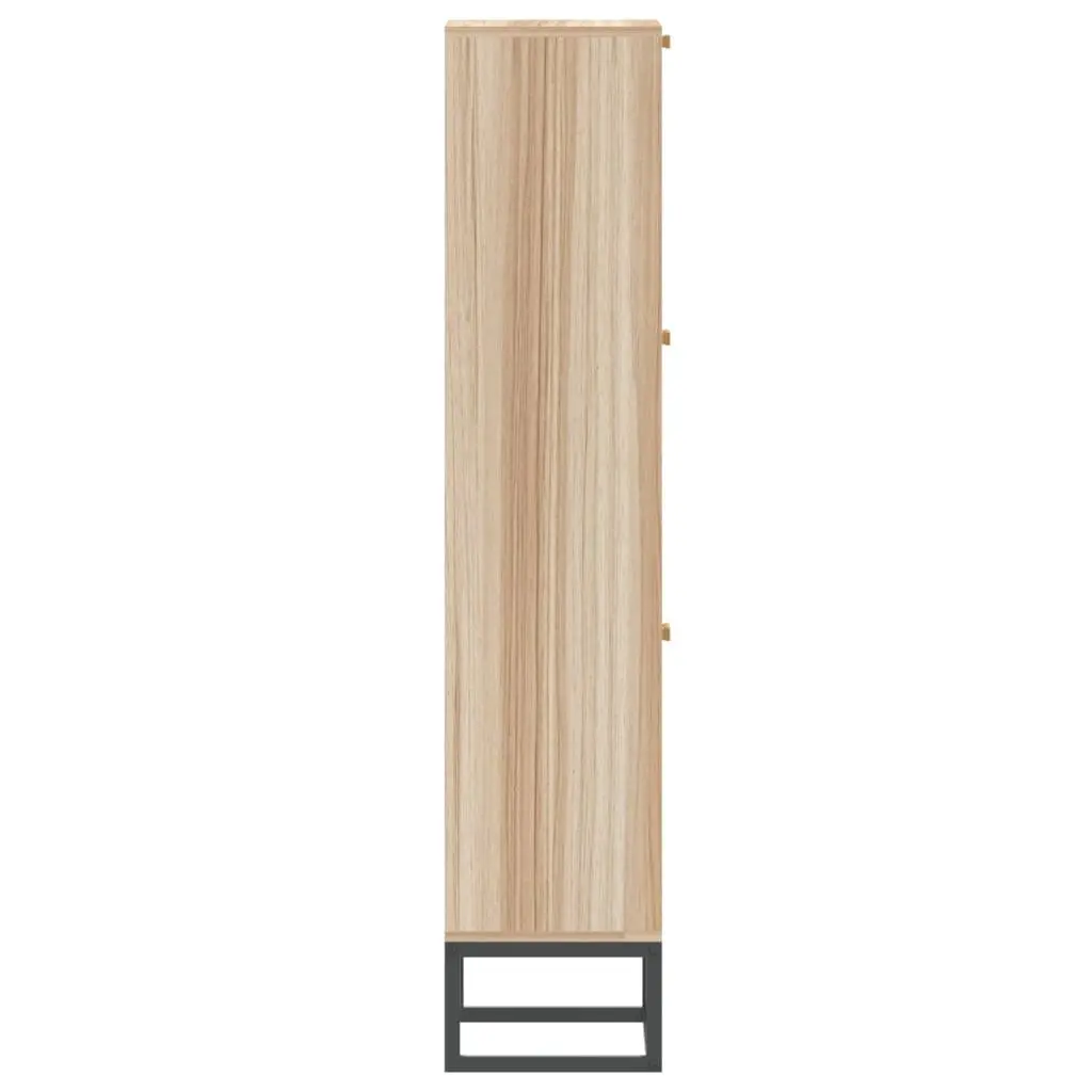 Shoe Cabinet Brown 52x25x120cm Engineered Wood Organiser Storage Unit
