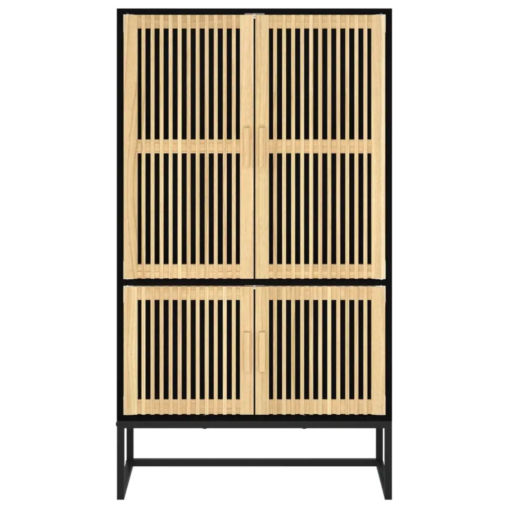 Storage Cabinet Black 70x35x125 cm Engineered Wood Scandinavian Style