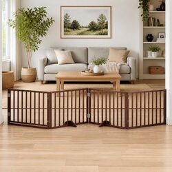 4-Panel Dog Gate with Door