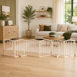 6-Panel Dog Gate with Door Lock