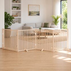 4-Panel Dog Gate with Lockable Door