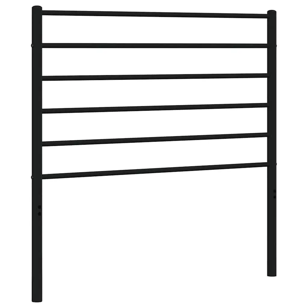 Metal Headboard Black 90cm Steel Frame Provides Back Support for Bedroom Furniture