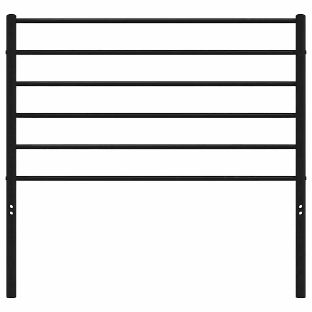 Metal Headboard Black 90cm Steel Frame Provides Back Support for Bedroom Furniture