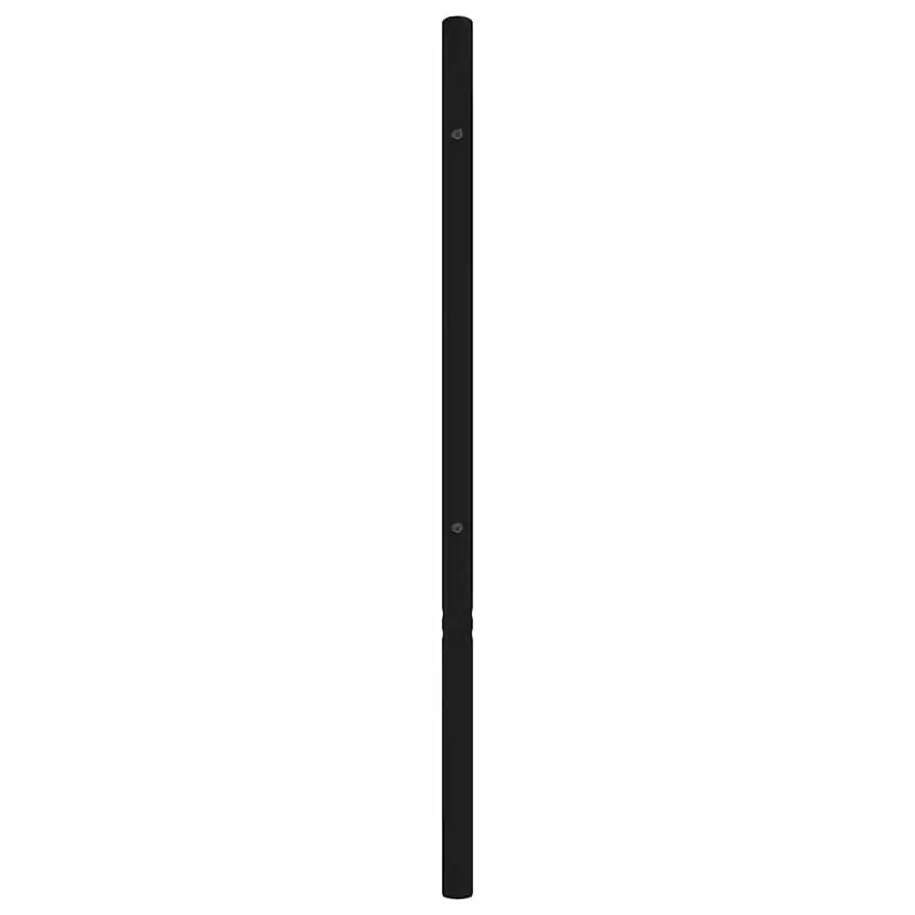 Metal Headboard Black 90cm Steel Frame Provides Back Support for Bedroom Furniture