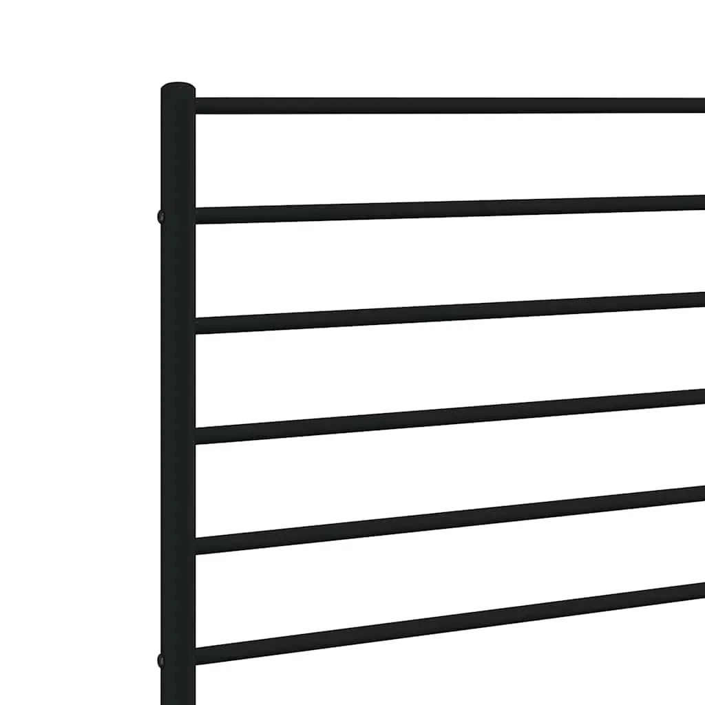 Metal Headboard Black 90cm Steel Frame Provides Back Support for Bedroom Furniture