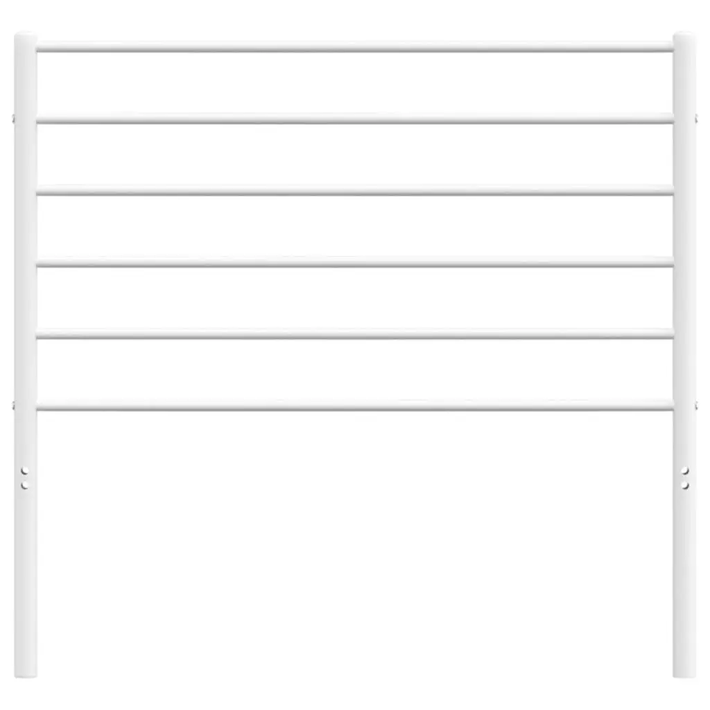 Metal Headboard White 90cm Powder-coated Steel Construction Sturdy Legs