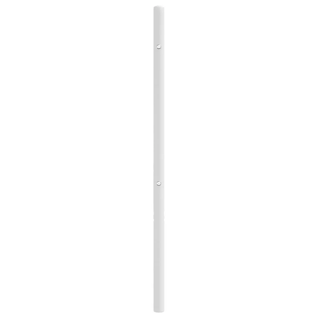 Metal Headboard White 90cm Powder-coated Steel Construction Sturdy Legs