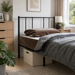 Metal Headboard 90cm Black Bed Frame Head Support Stylish Bedroom Furniture
