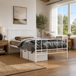 Your New King Single Bed Frame 107x203 cm in White
