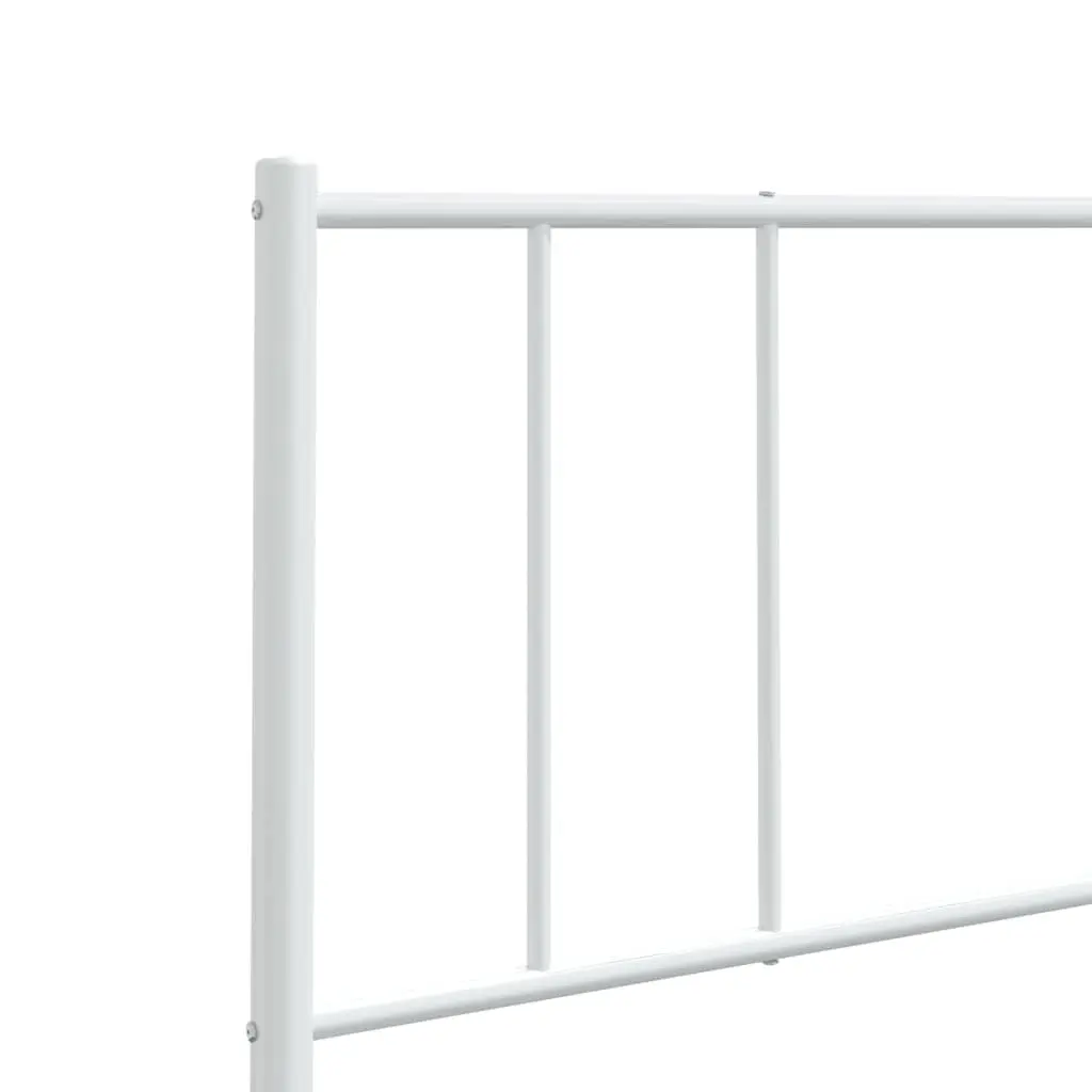 Metal Headboard White 135cm Bedroom Bed Frame Head Board Sturdy Support