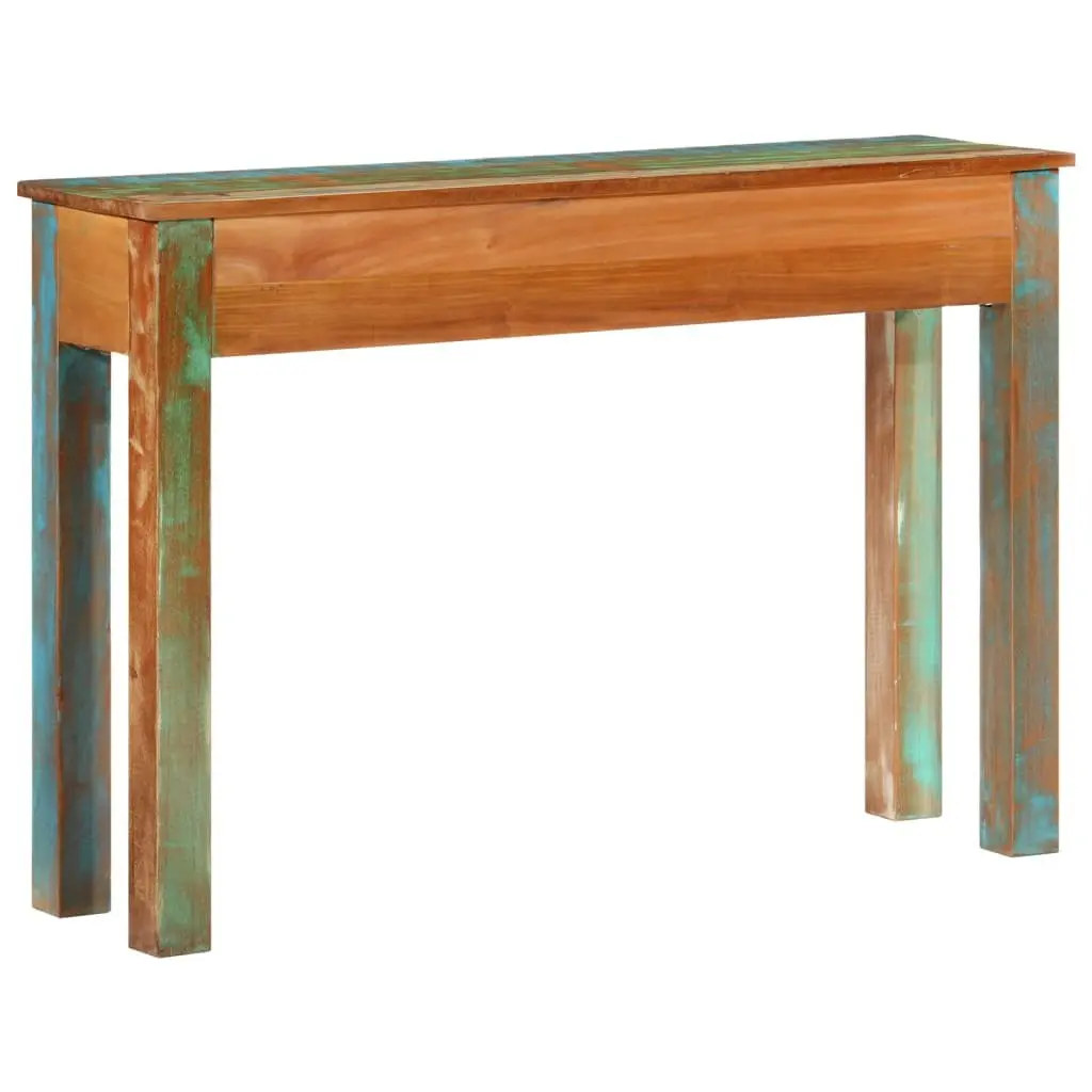 Console Table Brown 110x30x75 cm Solid Reclaimed Wood 2 Drawers