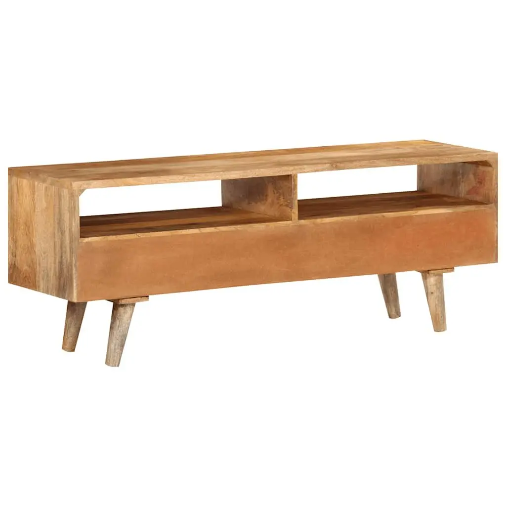 TV Cabinet Brown 110x30x41 cm Solid Wood Retro Storage Unit Media