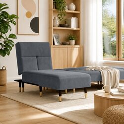 Grey Velvet Chaise Longue: Versatile Lounge Chair