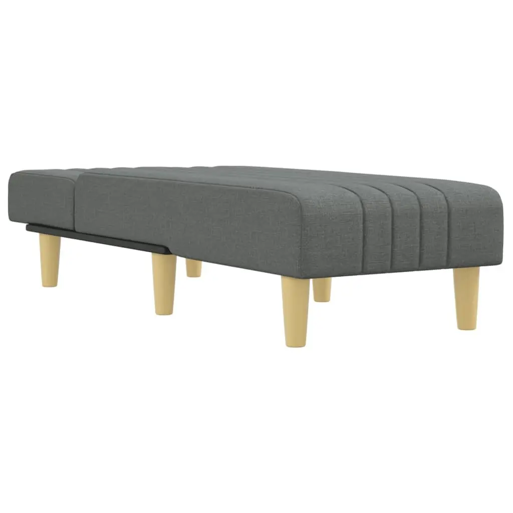Chaise Longue Grey 3 Position Convertible Relaxation Seat