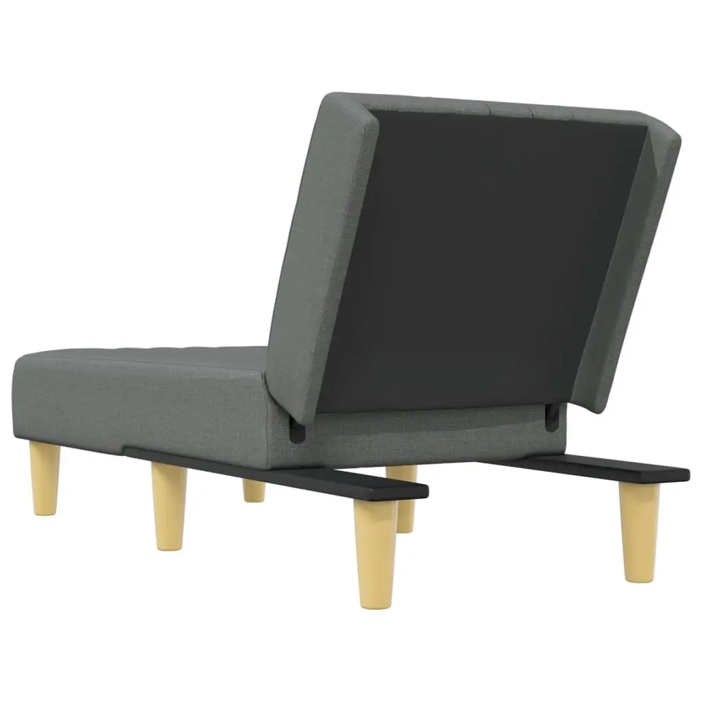 Chaise Longue Grey 3 Position Convertible Relaxation Seat