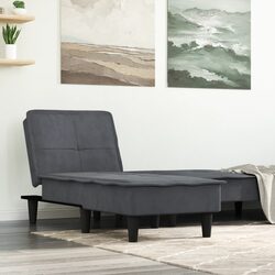 Concise Grey Velvet Chaise Longue for Every Space