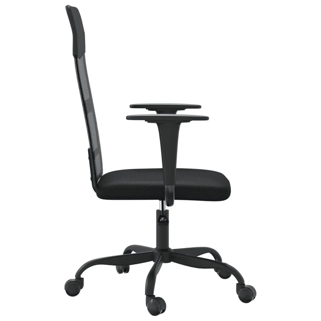 Office Chair Black Height Adjustable Mesh Fabric Faux Leather Swivel Desk Seat
