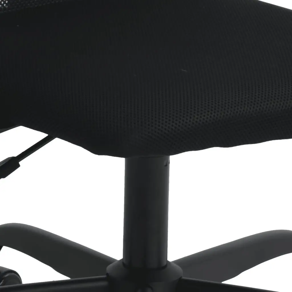 Office Chair Black Height Adjustable Mesh Fabric Faux Leather Swivel Desk Seat
