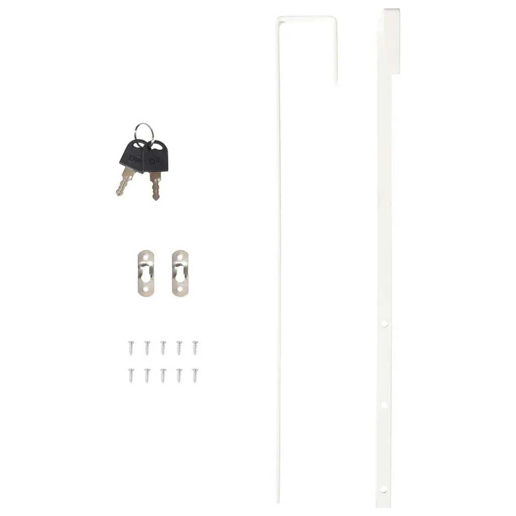 Wall Mounted Mirror Jewellery Cabinet White LED Lights Full Length Lockable Door
