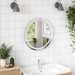 50cm Round LED Mirror with Integrated Lights