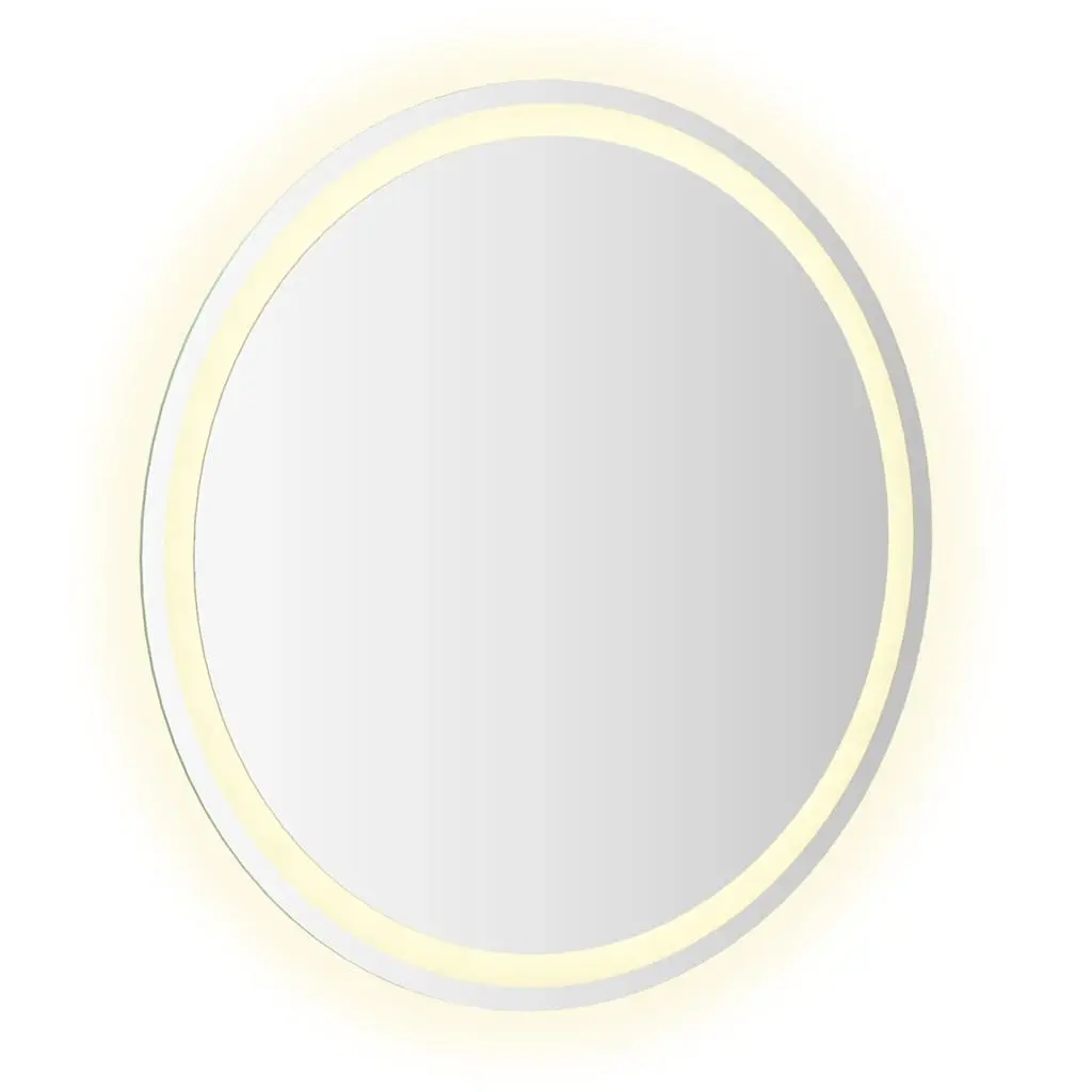 LED Bathroom Mirror Round 70cm Illuminated Integrated LED Lights Waterproof