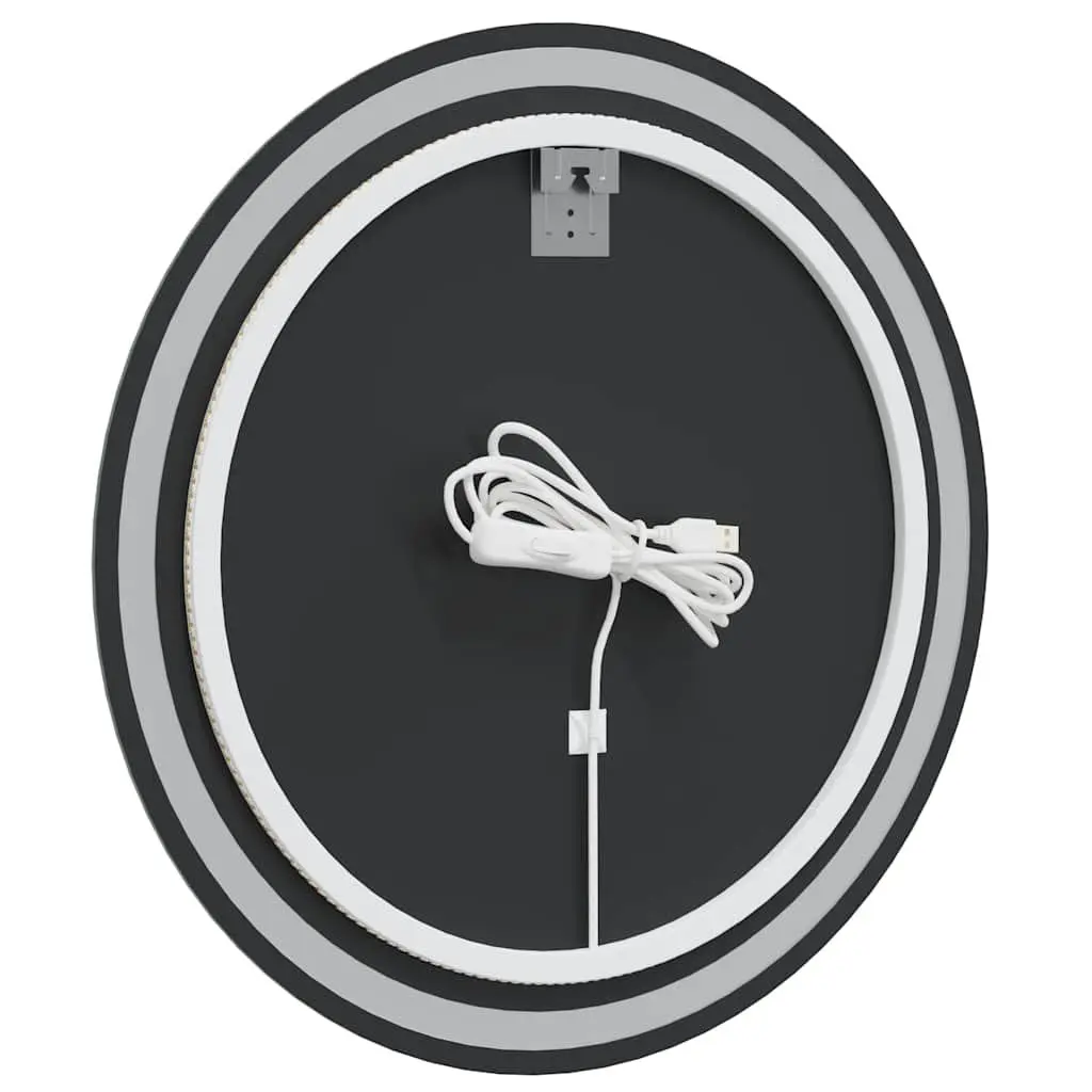 LED Bathroom Mirror Round 70cm Illuminated Integrated LED Lights Waterproof