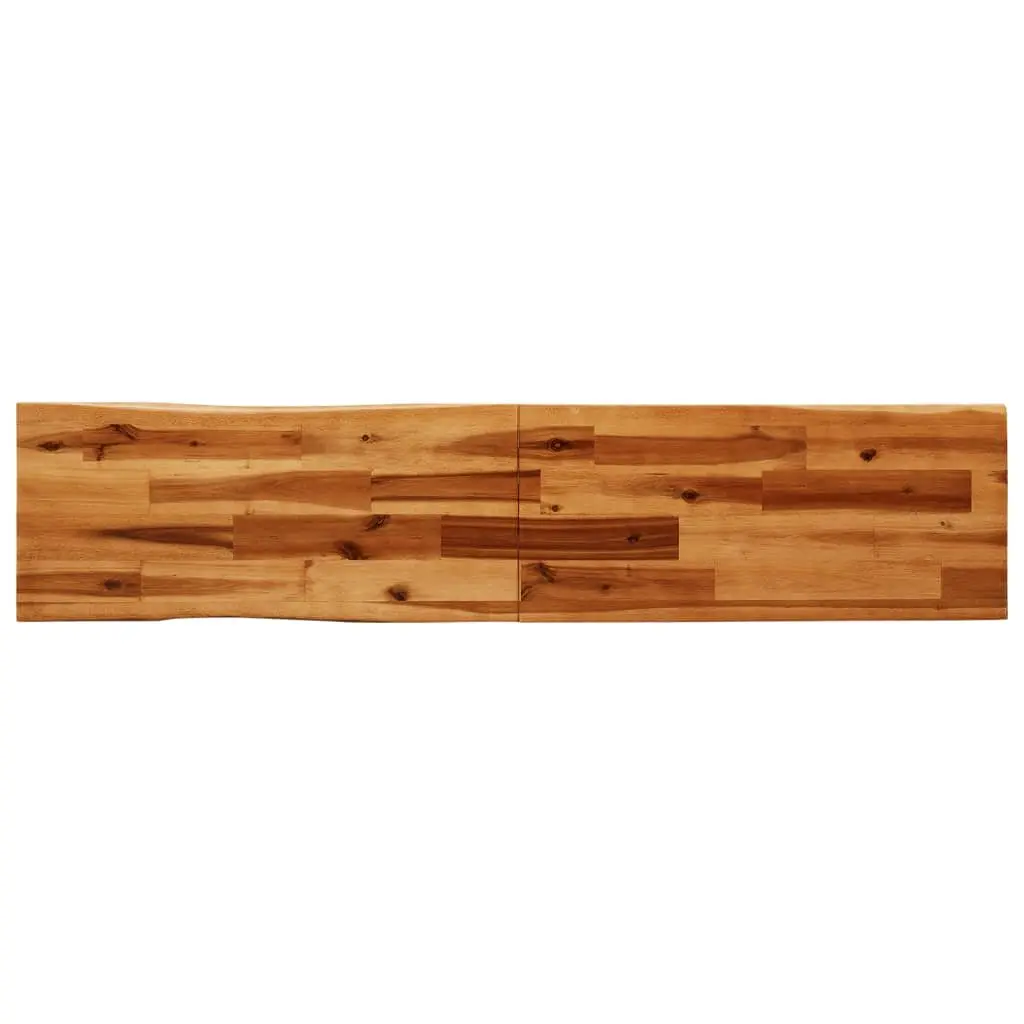 Solid Acacia Wood Bench Brown 160cm Live Edge Seating Furniture