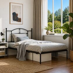 Metal Bed Frame King Single 107x203 cm