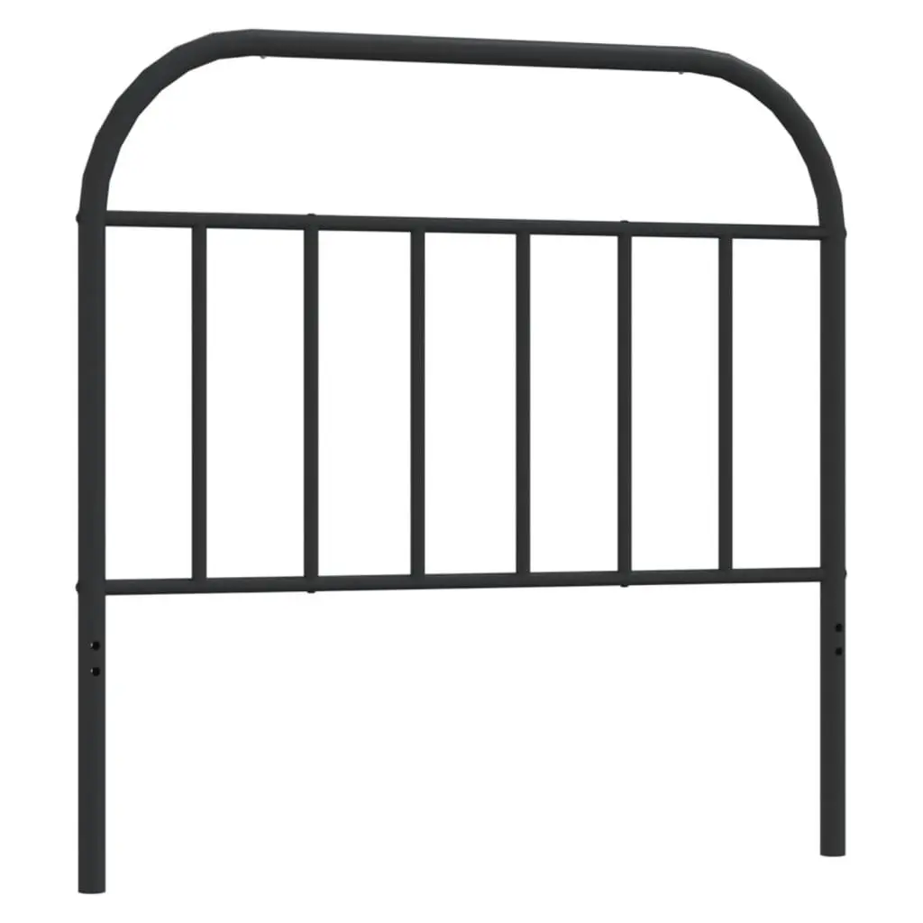 107 cm Black Metal Headboard with Sturdy Support