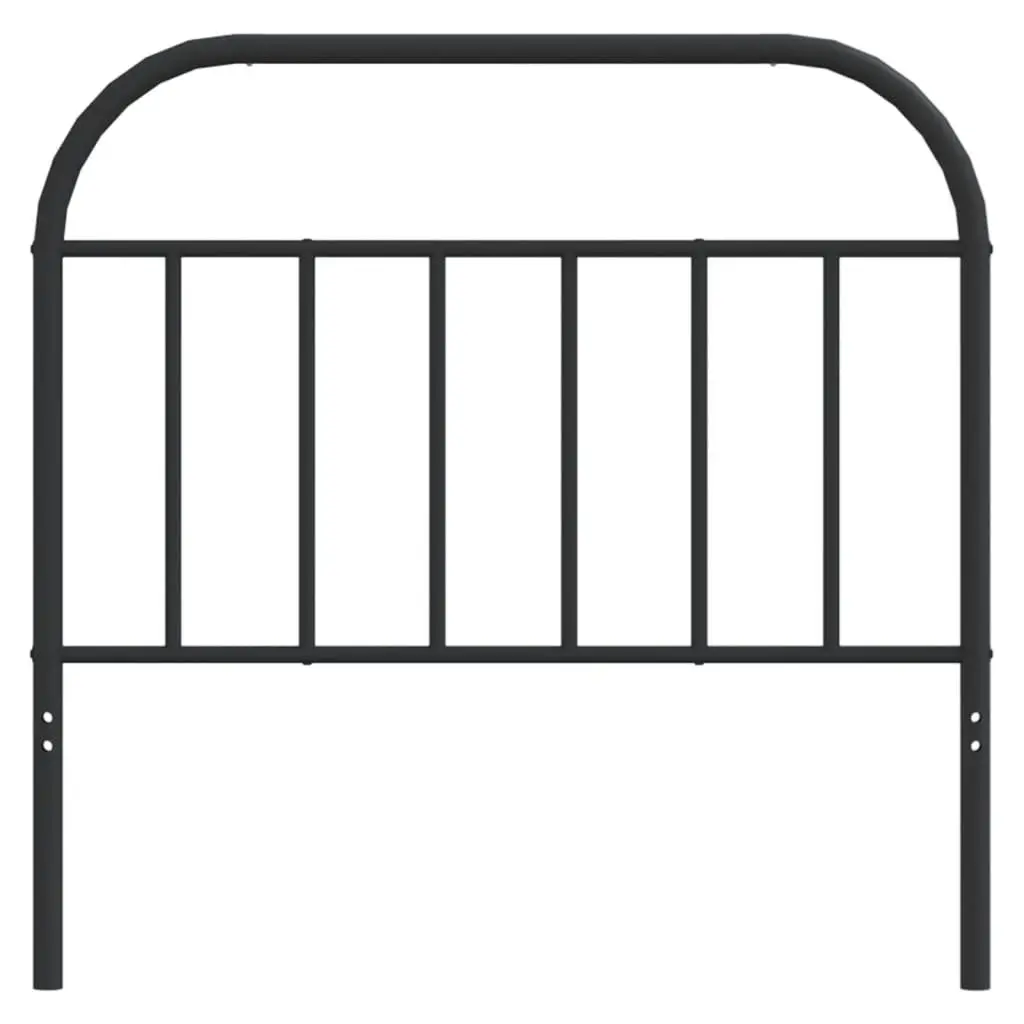 107 cm Black Metal Headboard with Sturdy Support