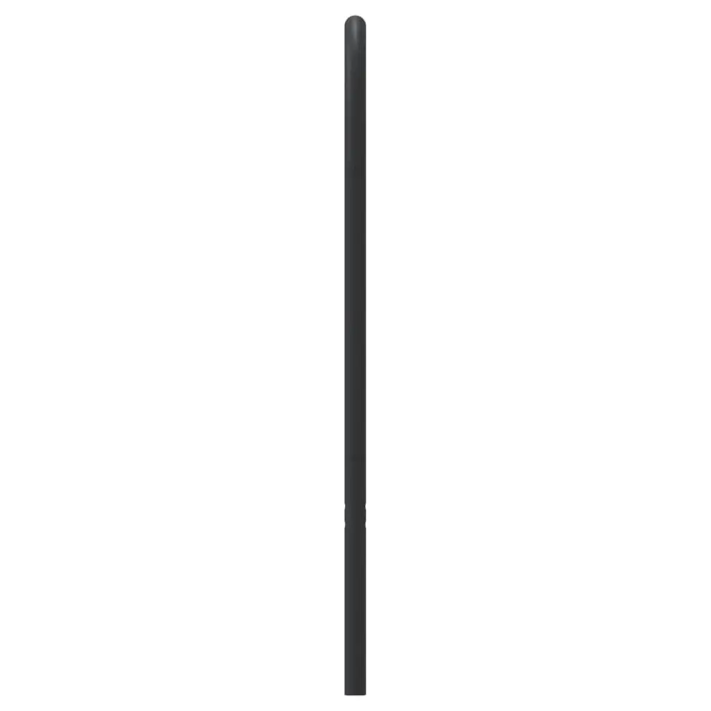 107 cm Black Metal Headboard with Sturdy Support