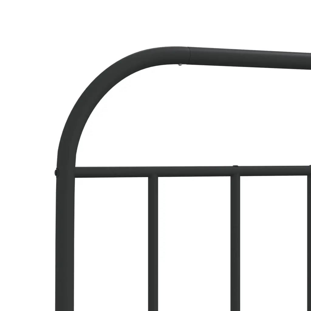 107 cm Black Metal Headboard with Sturdy Support